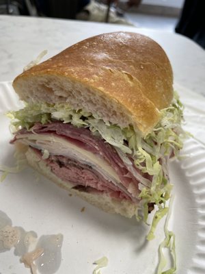 Roast beef, corned beef and Swiss!