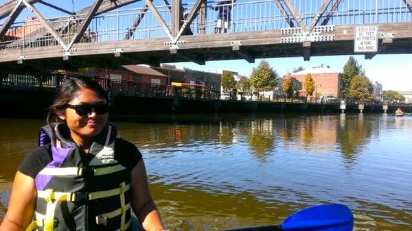 Free kayaking Sundays on the riverfront.