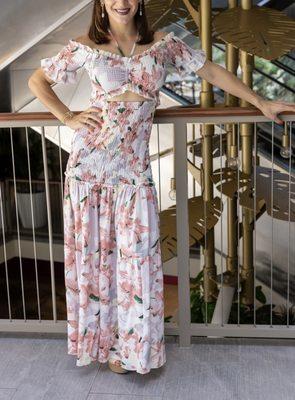 Tulum floral print maxi dress