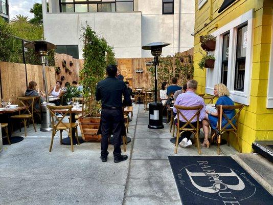 Outdoor courtyard. See my featured review of Barrique Venice on my website at classicbitesandbrews.com