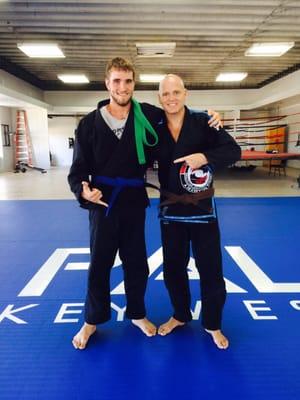 Chris Minnerly get his blue belt