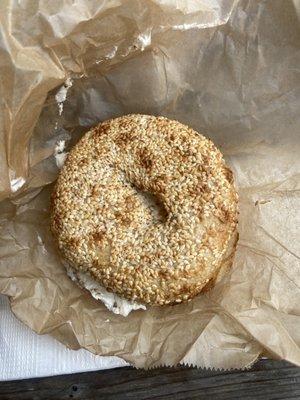 Now that's a sesame seed bagel!