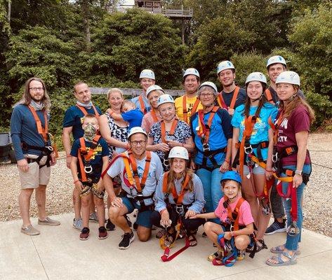 Deloris Shaffer (90 years young) zip lined for the first time and became the oldest person to zip line at MCRC.