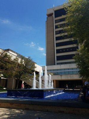 Rudder Plaza: Rudder Fountain and Rudder Tower