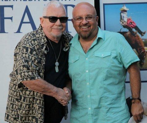 Eric Burdon & Dave Badilla backstage 2016