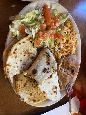 the quesadilla plate is my go to at this restaurant and it's so delicious every time!