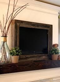 Tv Mounting Ideas Framed Tv with reclaimed wood