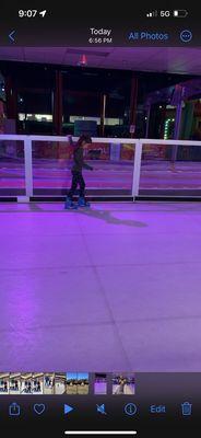 Daughter skating