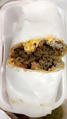 Burrito Tapatio de Carne Asada   My coworker said it weighed as much as a new born. He absolutely loved it and was only able to eat half.