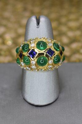 Emerald & Sapphire Ring