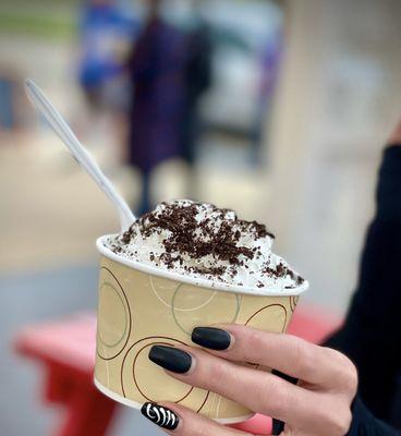 Cream with Oreo powder!