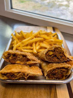 Homemade fresh never frozen beef empanadas