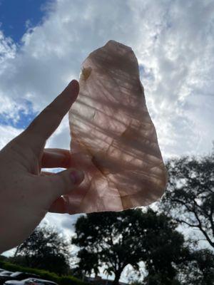 Rose Quartz slab.