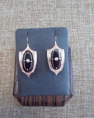 14kt pink gold earrings circa 1940