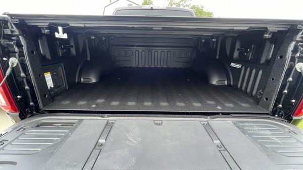 Entire truck bed sprayed