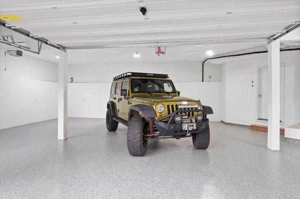 Most garage floors are done in just 1 day. We offer 5 colors of blended 1/4" Chip Flakes so you can customize your perfect look. Call today!