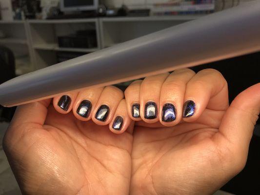 Galaxy nails on our client hands.