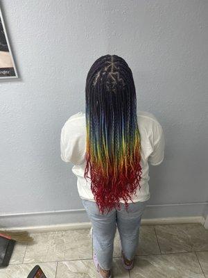 Triangle rainbow braids