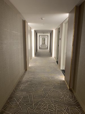 Hotel hallway.