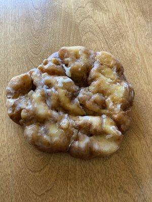 Apple Fritter - almost got strawberry instead. Chewy & moist.  Good sweet chunks of baked apple in it.