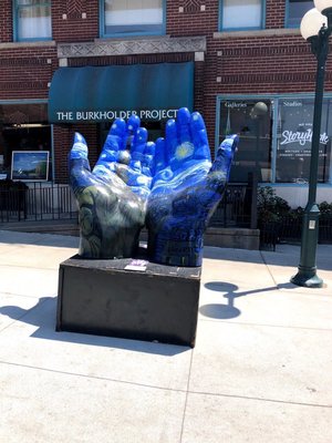 Public art in front of the gallery