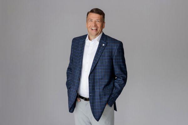 Portrait photography of an executive taken in studio in Fayetteville, Arkansas.