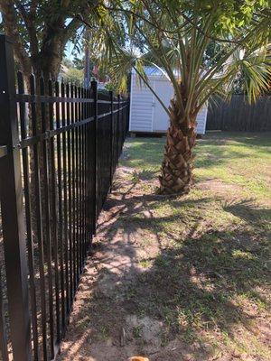 Aluminum five-foot black fencing