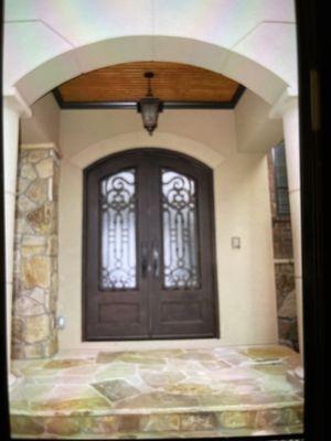 Entry way Tile and Door and custom ceiling