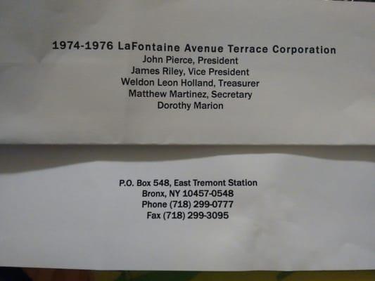 Usual Corporate Letterhead