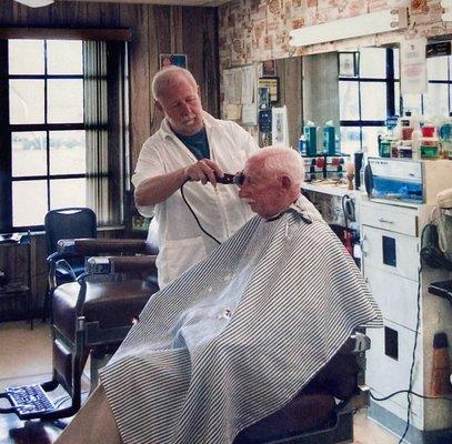 After 30 years at Ridgewood Barbershop, Bob
 Has relocated to
 Ray and Tony's Barbershop.