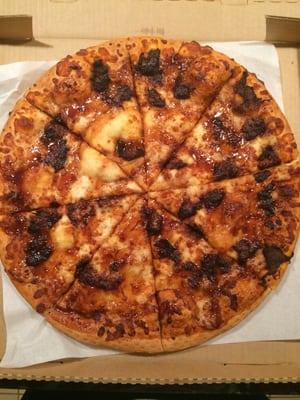 Do not order a new Blake's smokehouse pizza! I got a burnt pizza with no toppings!