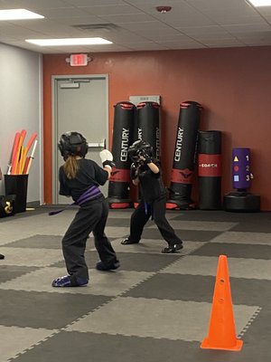 Sparring practice