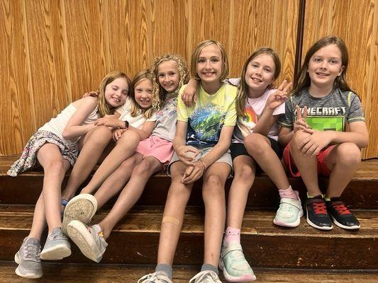 My kid and friends from summer camp