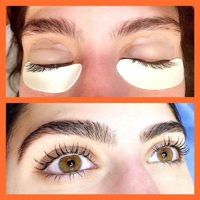 WTC LVL Lash Lift before and after.   Amazing!