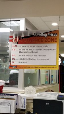 Bowling prices