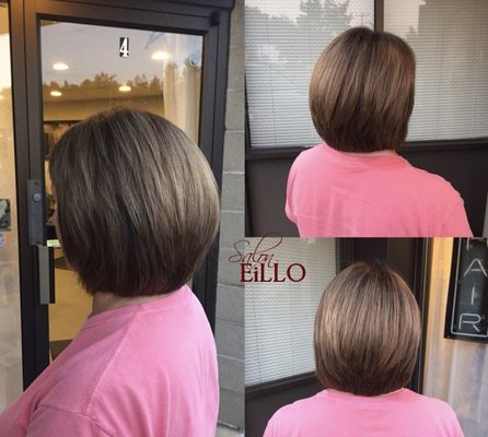 Bob style with natural babylights