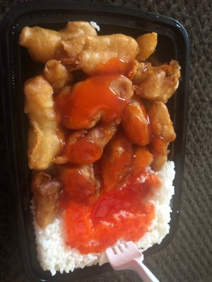 Sweet and sour chicken.