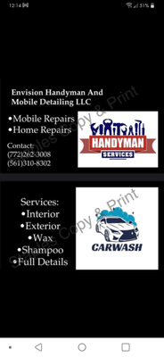 Envision Handyman And Mobile Detailing