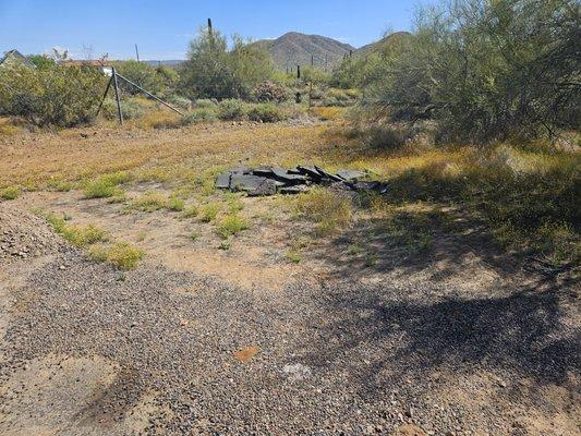 asphalt removed for cable . This would not be tolerated in Scottsdale.