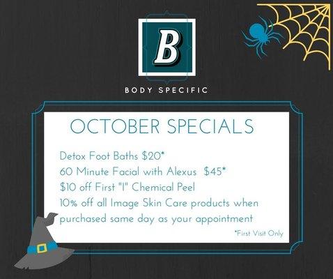 October 2016 Specials