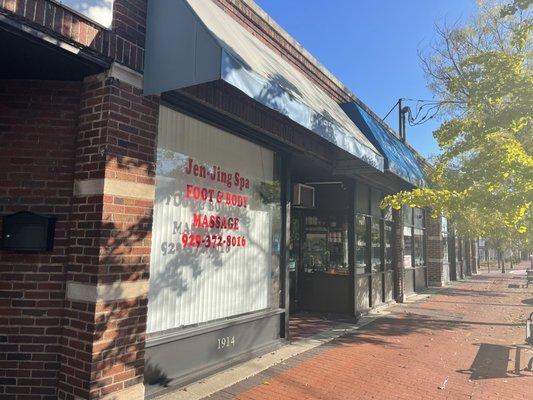 Outside the front of the Jen-Jing Spa at 1914 Springfield Avenue in Maplewood, NJ.