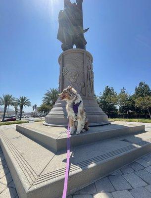 Betty at Five Points Monument  Burbank CA