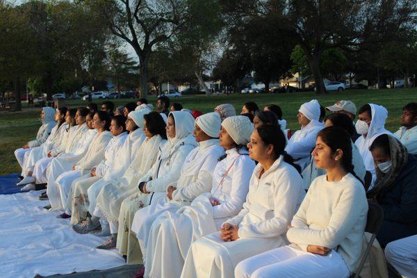 Sunrise meditation at Lake Elizabeth