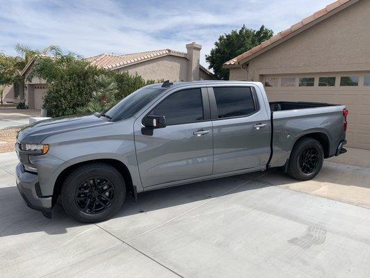 2020 Chevy rally sport truck with ceramic film all the way around