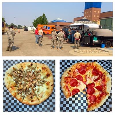 Serving lunch at Gowen Field