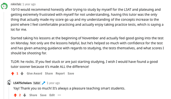 Student Reviews from Reddit.com