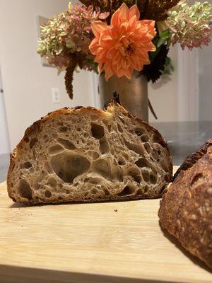 Artisanal sourdough bread