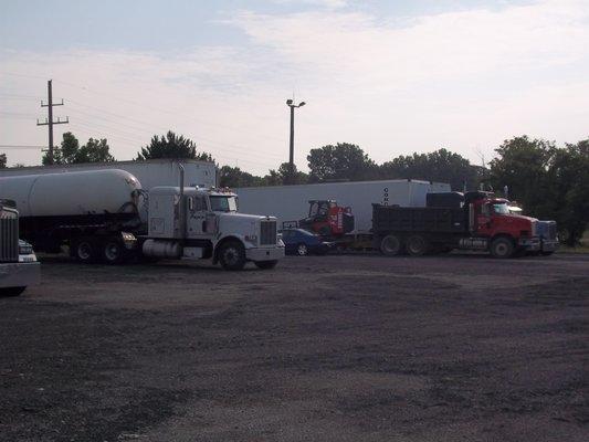 semi, equipment parking/storage