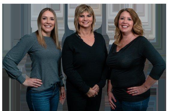 Amy's team will help you every step of the mortgage process.  Sarah Herring, Amy Robbins, Mickie Lucas