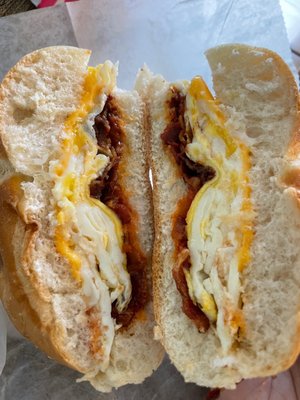 Bacon egg and cheese sandwich